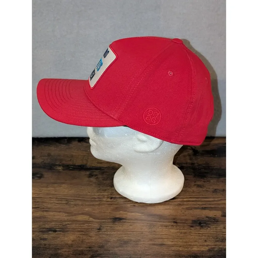 G/Fore Zero Putts Given Stretch Twill Snapback Hat - G4AF22H42 - Cherry